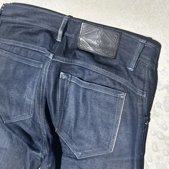 FNL Denim Selvedge Jeans Dark Wash SZ 34x34 Slim Skinny USA Made No. 29